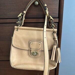 Coach “Willis” Tan Leather Crossbody